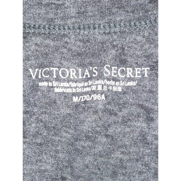 Women's Victoria's Secret Gray 3/4 Sleeve Love Rhinestone Sleepshirt Size Medium - Picture 3 of 3